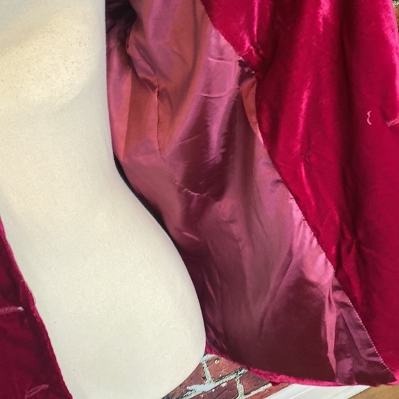 Sans Souci Pink Fuchsia Velvet Plush Double Breasted Blazer Size S - Picture 7 of 10
